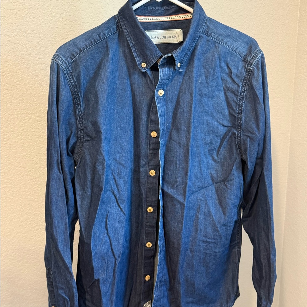 The Normal Brand Jean Blue Button Down Shirt